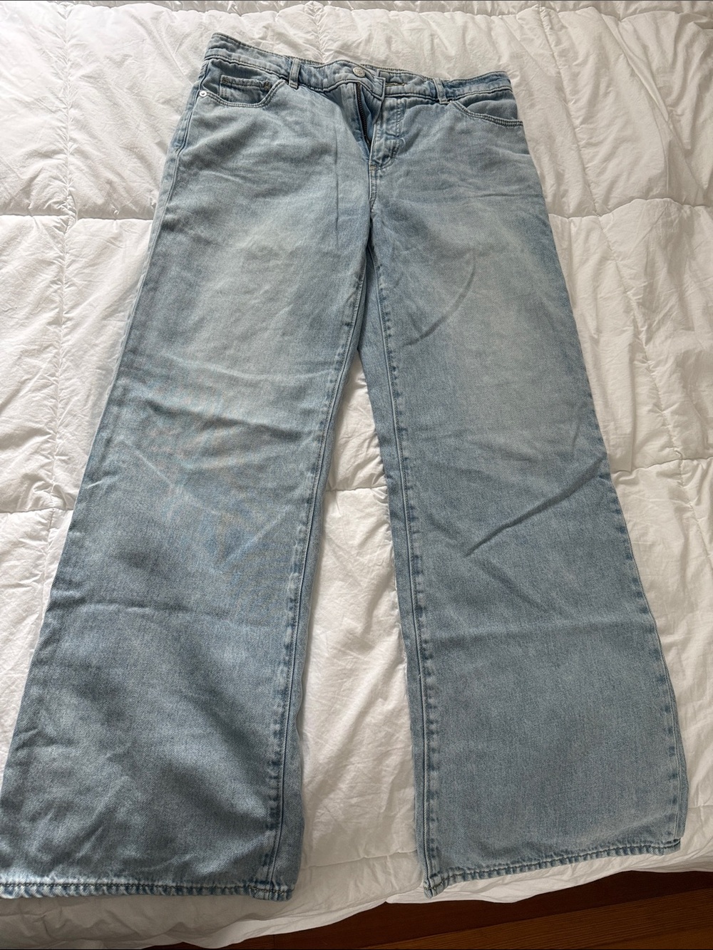 LOFT Light Blue Wide-Leg Jeans